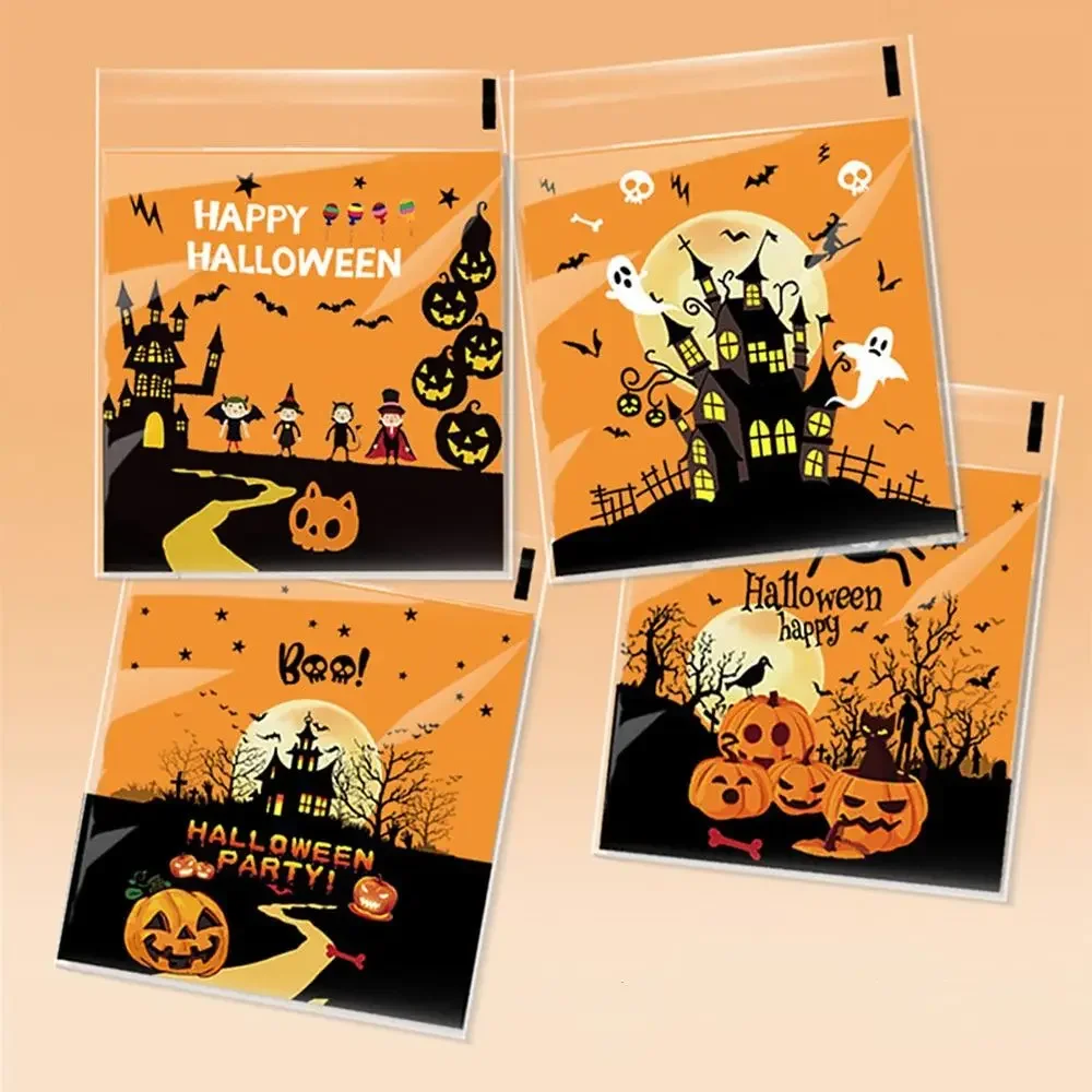 

100 шт. пакеты для конфет на Хэллоуин многоцветные OPP