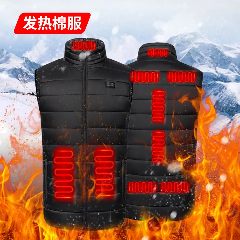 

2022 зимний умный жилет с подогревом двойное управление девять зон USB Зарядка Электрический жилет для мужчин прямая сделка JR14