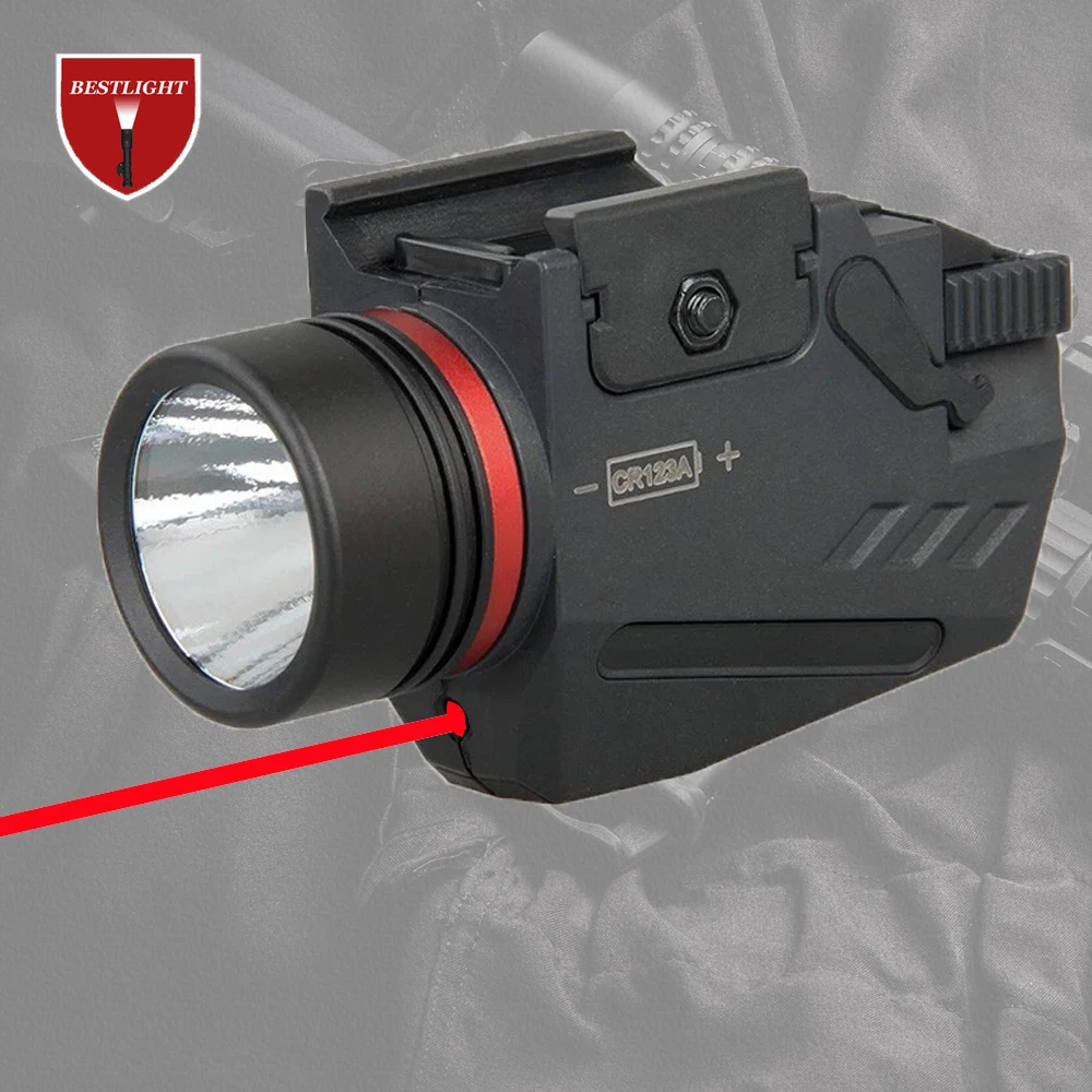 

Tactical Hunting Red Laser Sight 150 Lumen LED Flashlight Integrated Combo Nylon Material for Weaver Picatinny Rail Mount