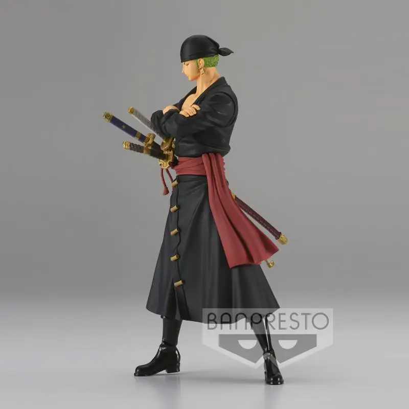 Original Bandai One Piece Dxf Wano Country Grand Line Roronoa Zoro Anime Fiugre Action Model Collectible Toys Gift