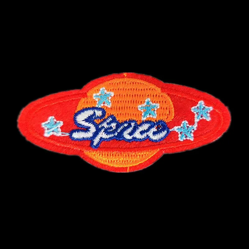 

Embroidery Patch Space Planet Logo Iron on Patches for Clothing Accessories Diy 3D Stickers Strange things Gifts