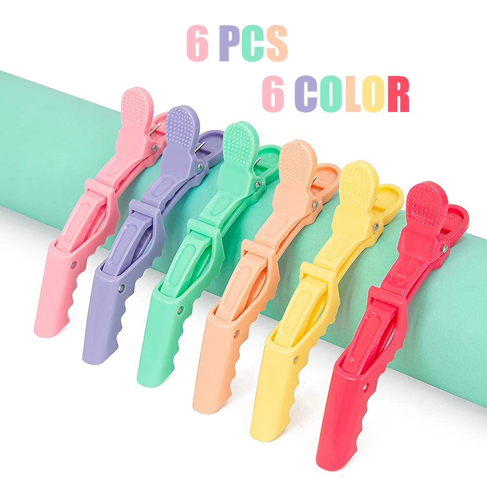 

New Quality Crocodile Hairpin Professional Salon Hair Clips For Hairdresser 6Pcs/lot Hair Styling Clips Hairdressing Clamps Claw