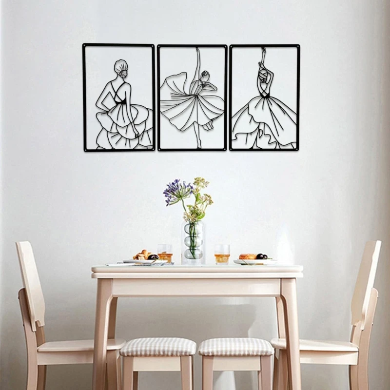 Абстрактная женская танцующая скульптура металлический декор для спальни