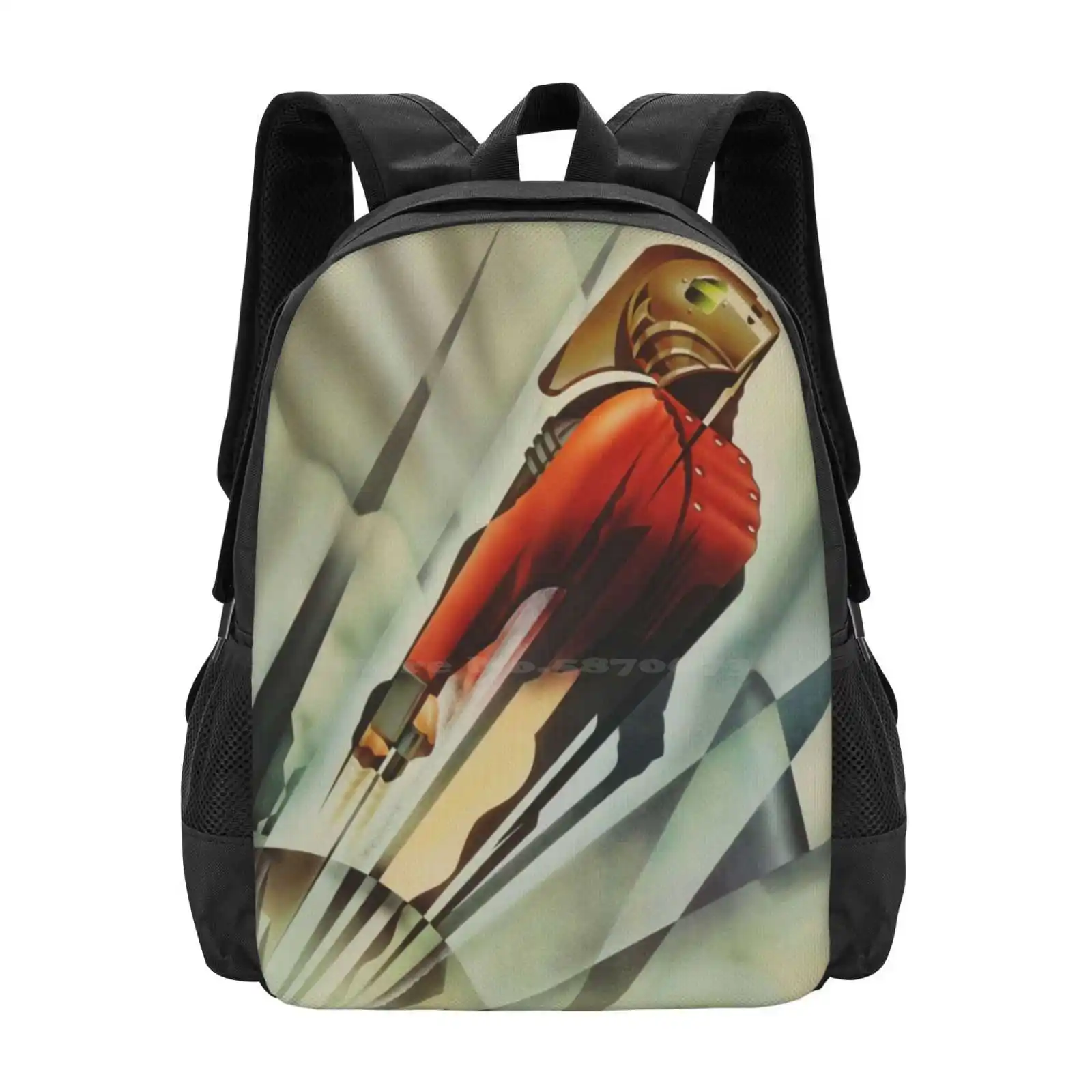 Rocketeer Movie Poster Shirt-Art Deco Hot Sale Backpack Fashion Bags Movie 90S The Rocketeer