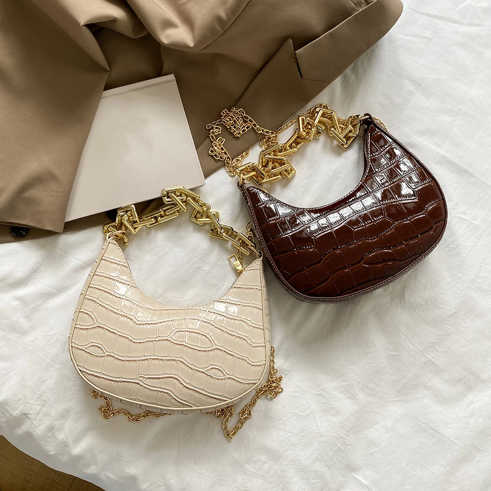 

Простые Женские однотонные сумки через плечо, маленькие Сумки из искусственной кожи на цепочке для покупок, женские сумки на плечо в форме п...