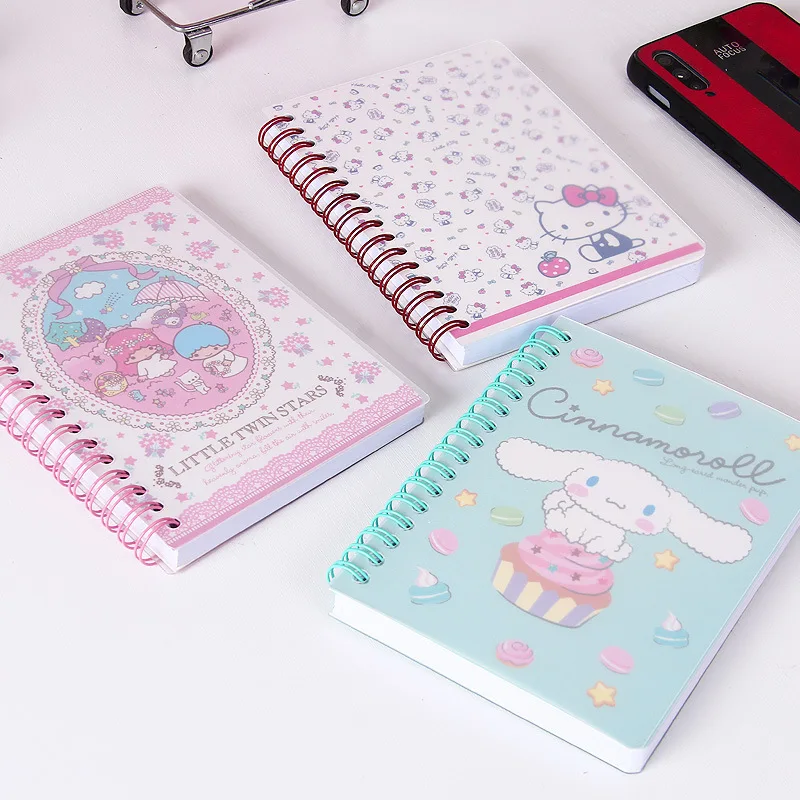 

Creative Sanrio Kt My Melody Kitty Cinnamoroll Kuromi Cartoon Kawaii Girl Portable Notebook A6 Diary Bobine De Couleur Gifts