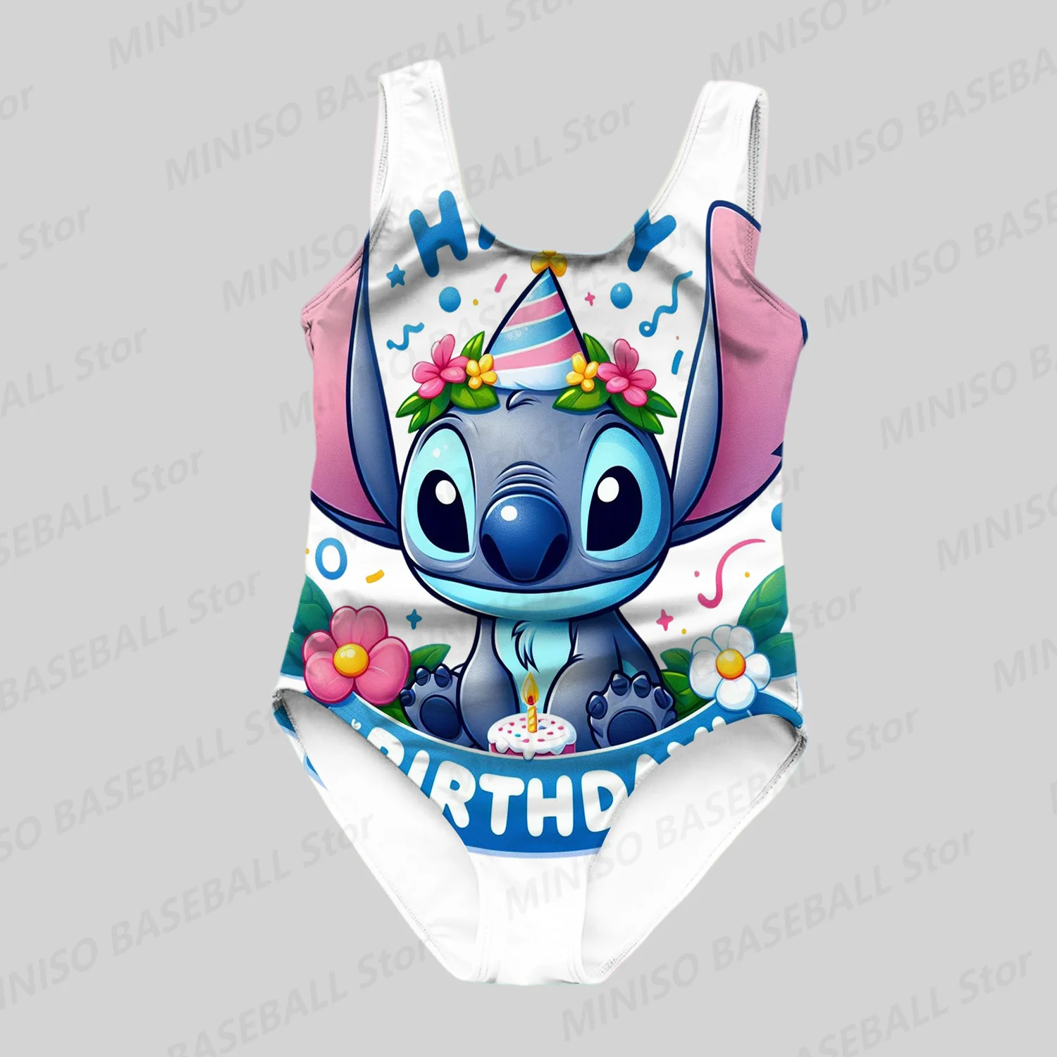 Летние Купальники Disney Stitch Для Девочек — Милый Цельный Костюм На День Рождения С 3d