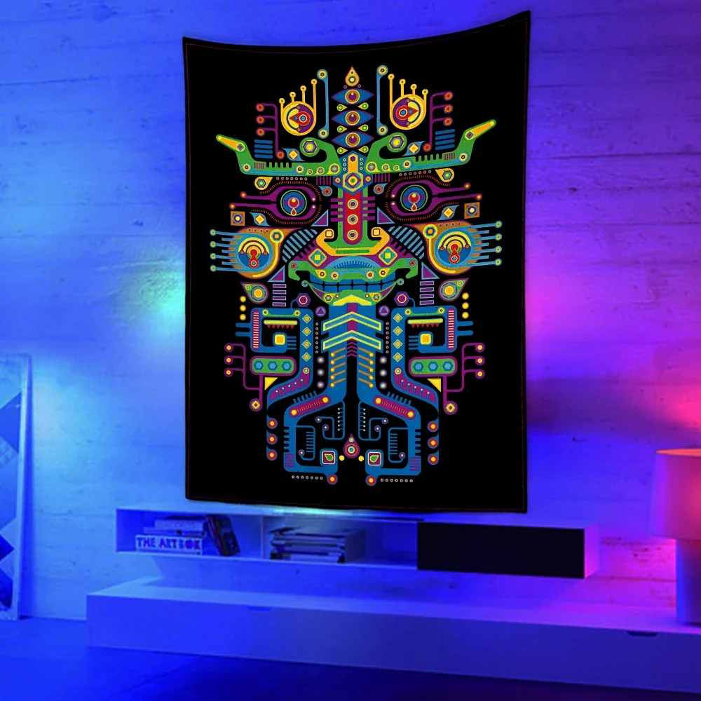 Психоделический гобелен Black Light 100% Полиэстер