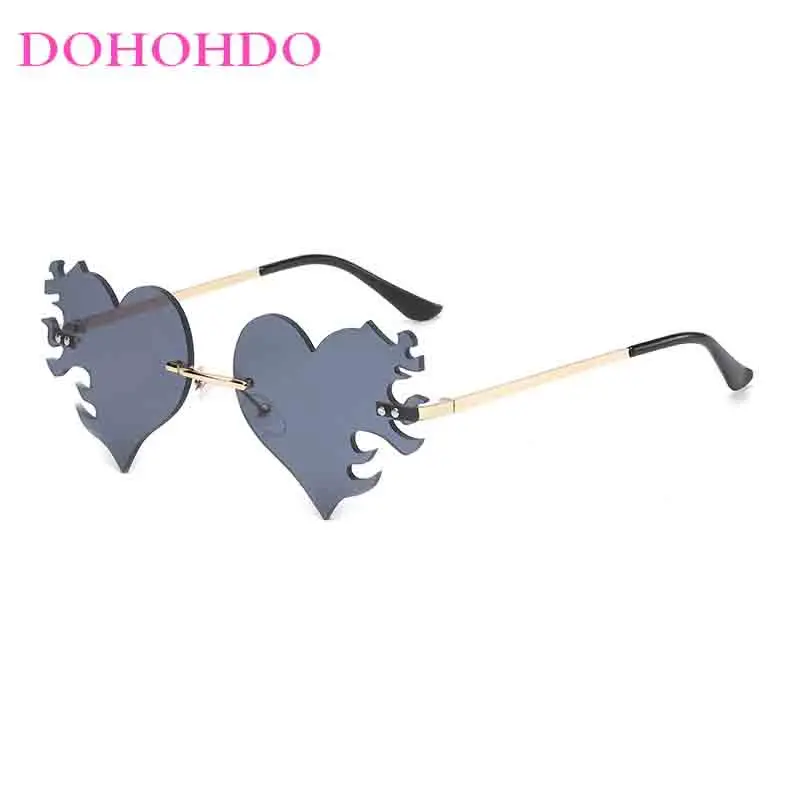 Модные винтажные индивидуальные солнцезащитные очки в форме сердца для женщин