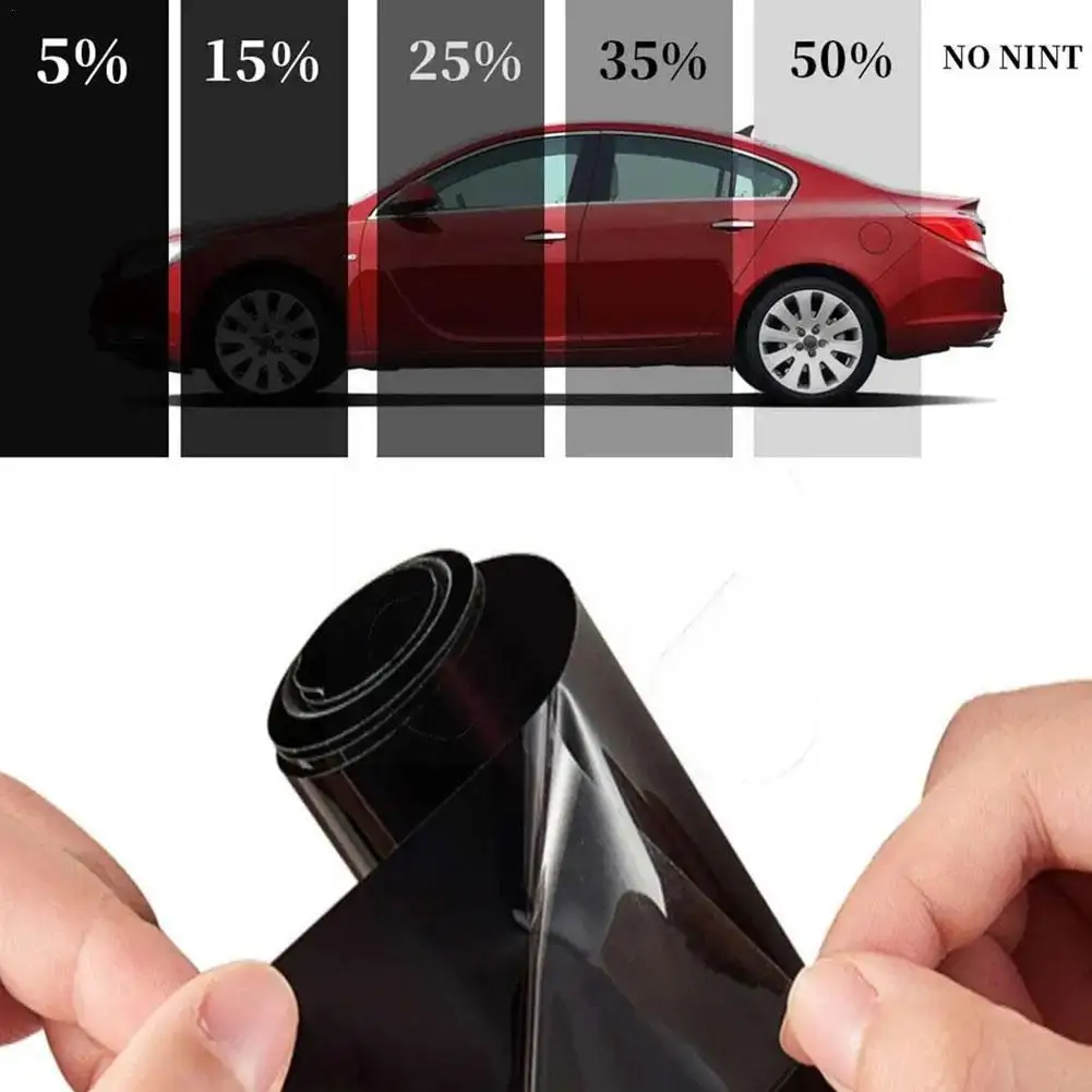 Black Car Window Foils Tint Tinting Film Roll Car Auto Glass Sticker Film Home UV Protector Decorate Window Films Window So G3J4