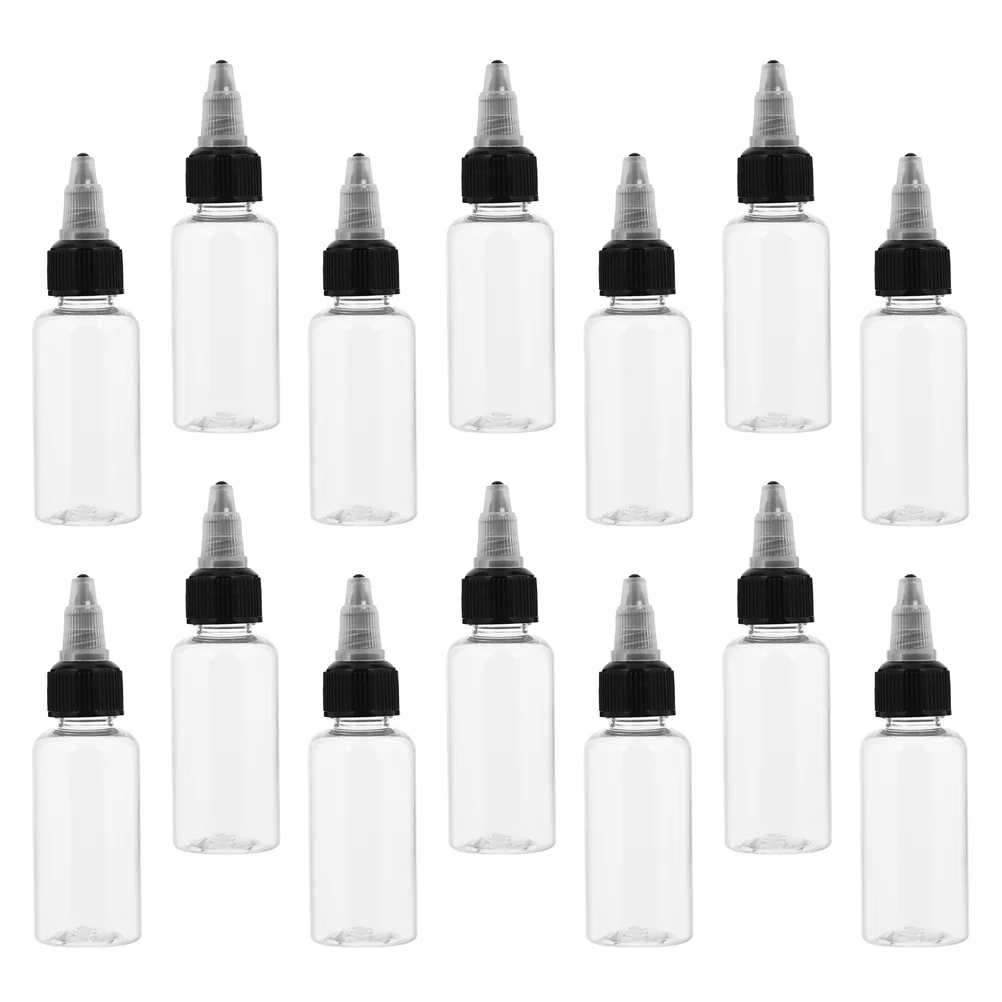 

50pcs Pointed Mouth Bottles 30ml Portable Pigment Bottle Squeeze Bottles for Salon