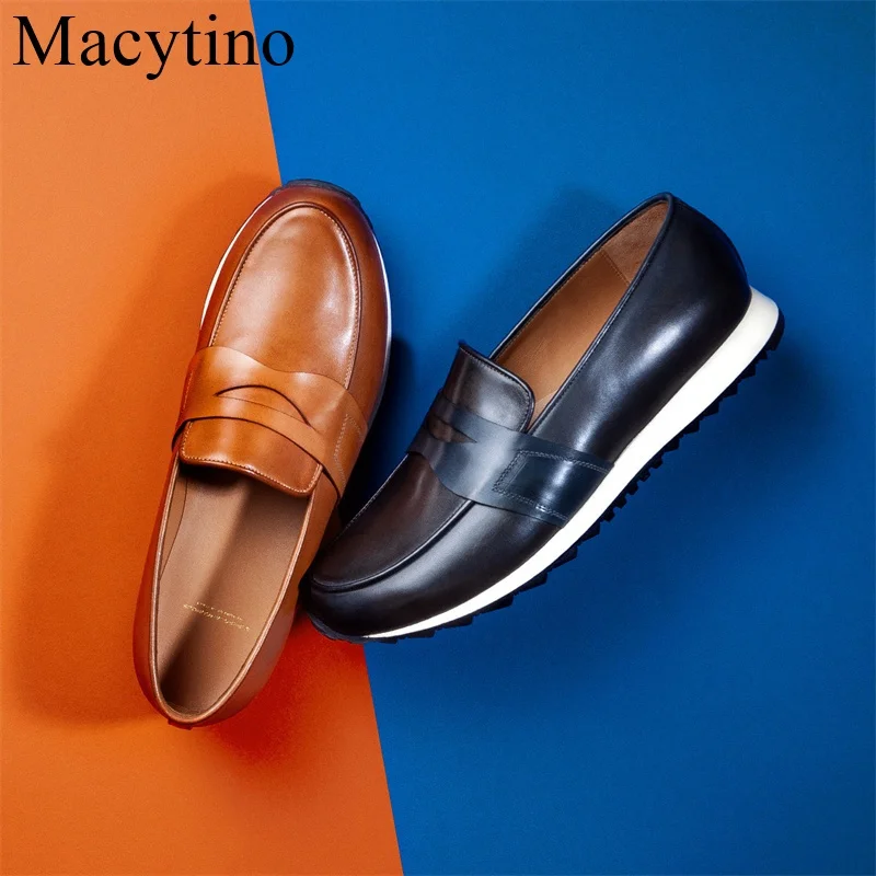 

2022 New Arrival Men Loafers Double-Monk Moccasins Slippers Formal Wedding Dress Shoes Flats Business shoes Casual