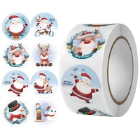 500pcs cartoon merry christmas sticker santa adhesive decorative stickers for xmas gifts envelop seals cards packages holiday