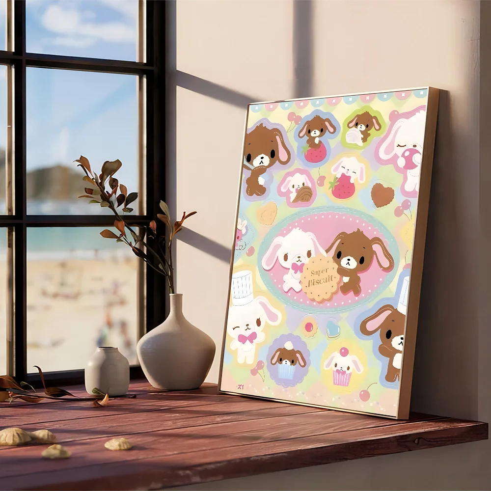 S_sugarbunnies-Affiche de хорошего качества в бумаге крафт аниме Kawaii impression vintage décoration artistique