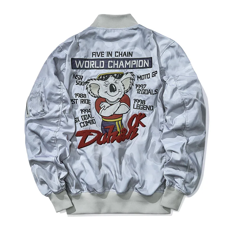 Куртка мужская демисезонная мотоциклетная с вышивкой и
