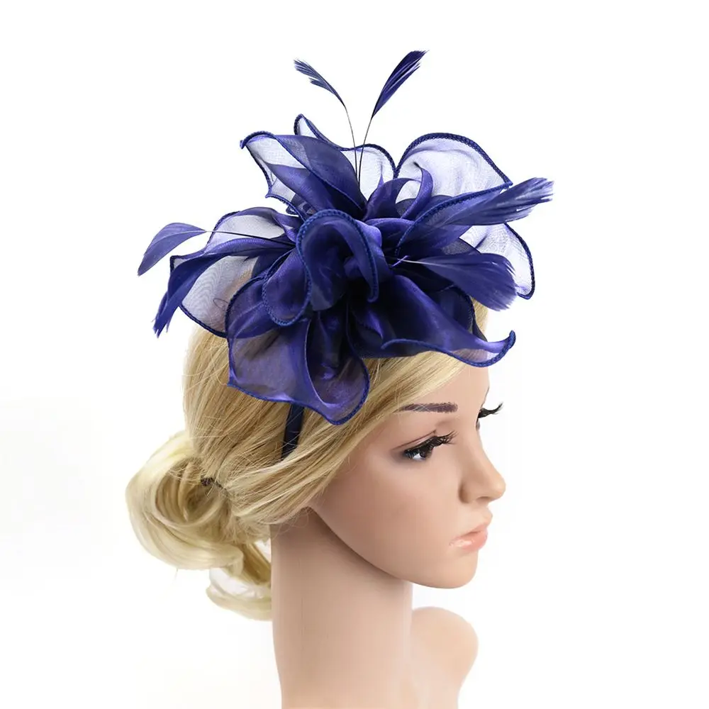 Цветочная сетчатая повязка на голову Royal Ascot Race Fascinators Цилиндр Головные уборы