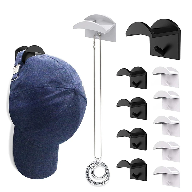 

4PCS Baseball Cap Rack Sticky Wall Mount Hook No Drilling Casual Hat Holder Storage Paste Portable Door Closet Hanger Organizer