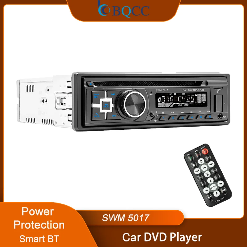 Bqcc 1-диночный Автомобильный Dvd-плеер С Bt Usb Fm-радио Aux Tf-карта Поддержка Защиты