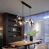 modern nordic led chandelier for dining room kitchen living room bedroom ceiling pendant lamp glass ball design hanging light g9