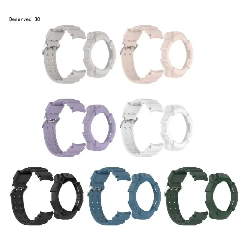 

R9CB SmartWatch Бампер для часов 6 40 мм с ремешком для часов Защитный корпус с защитой от царапин Аксессуары для часов