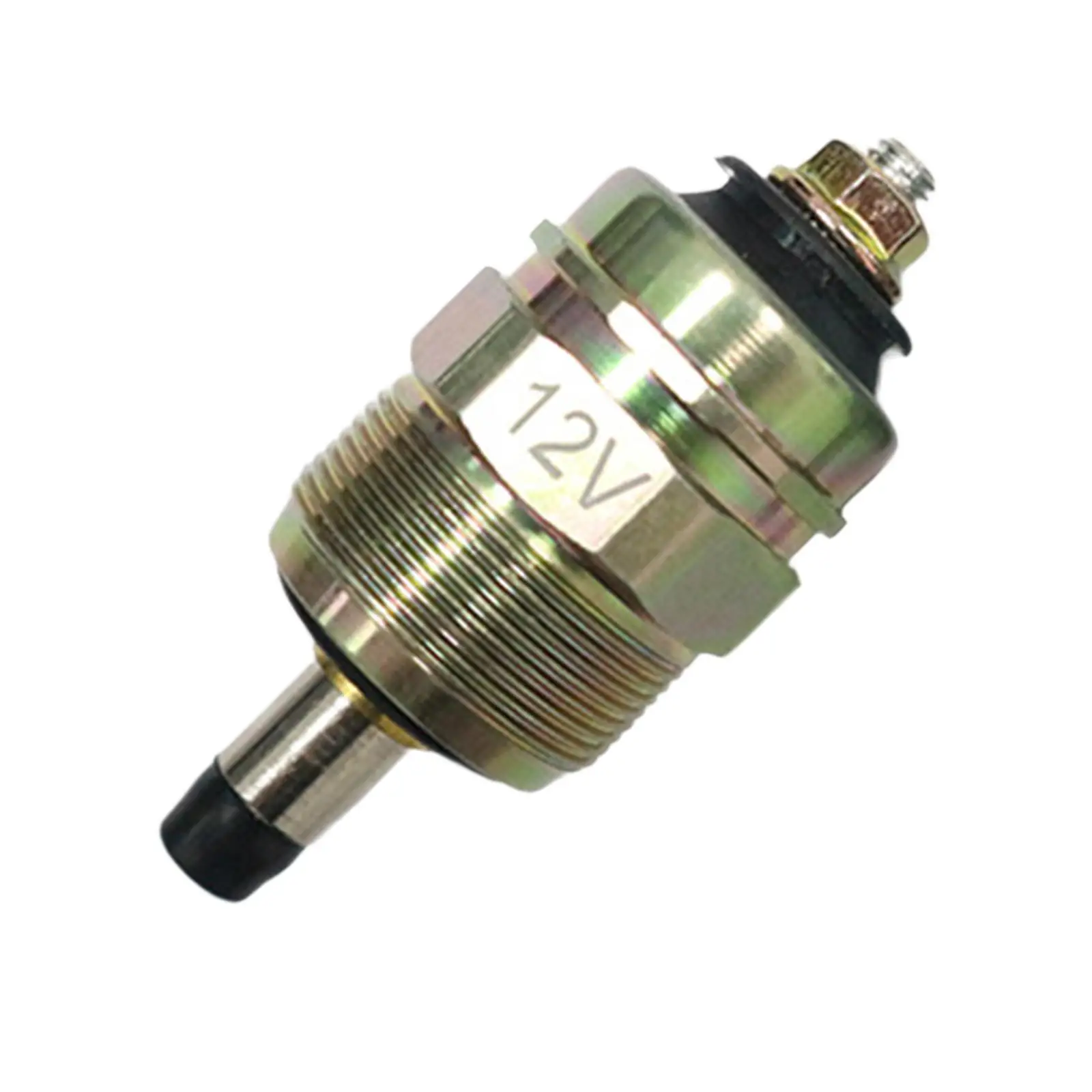 Fuel Pump Solenoid Fuel Shutoff Solenoid 12V Fuel Injection Pump Upgrade Diesel Fuel Shut Off Solenoid Valve Shutoff Solenoid
