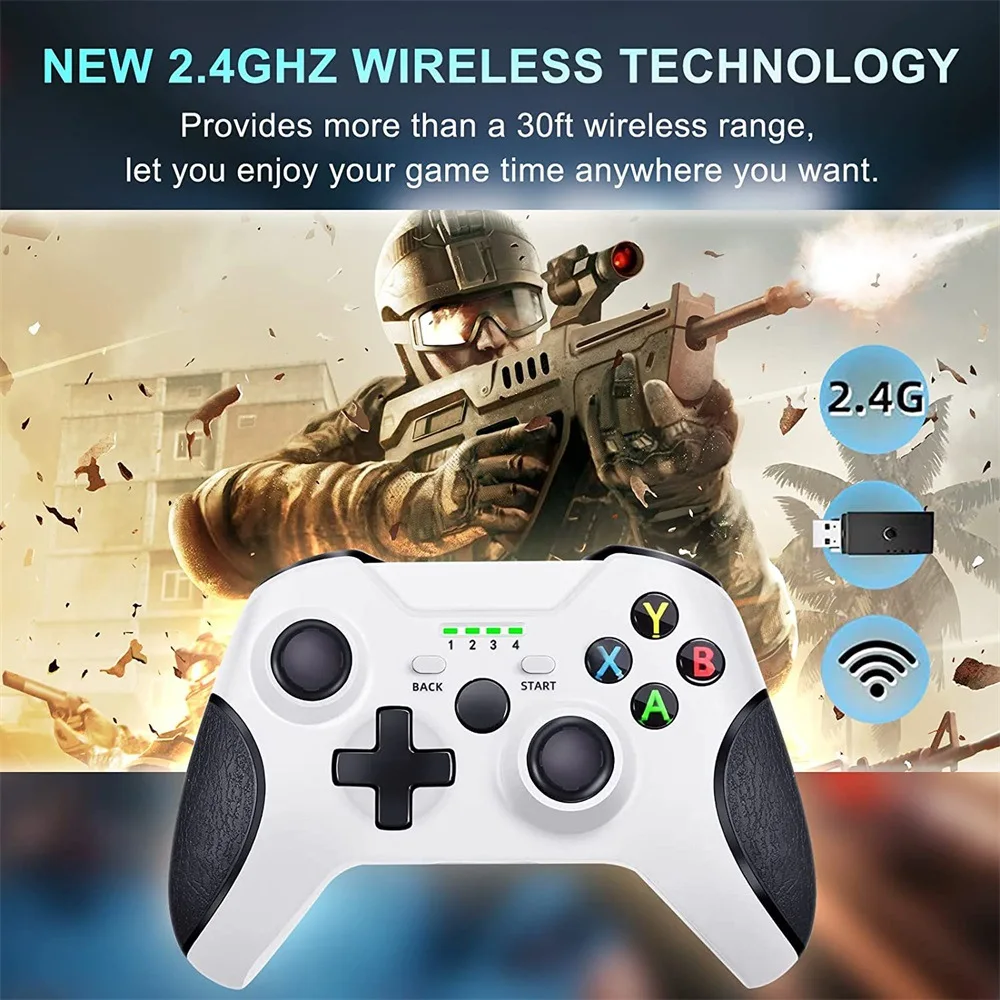 Беспроводная игровая консоль 2 4 ГГц USB Shock геймпад джойстик для XBOX ONE ПК игровой
