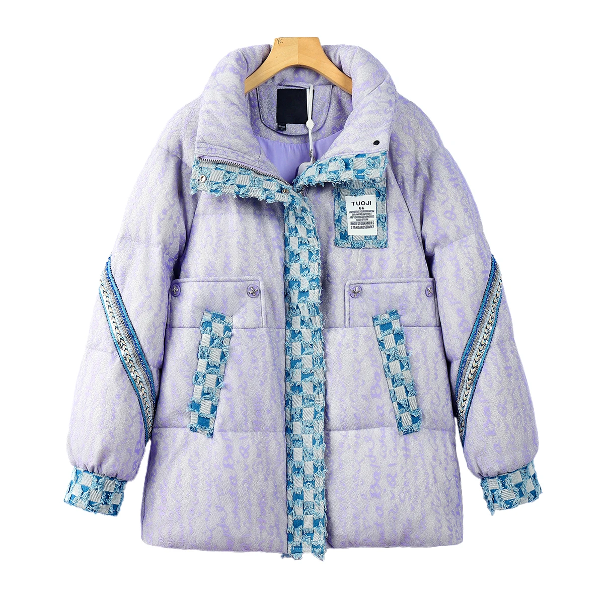 3398 West Lake Pavilion [Ti] Зимняя одежда с воротником-стойкой ветрозащитный свободный