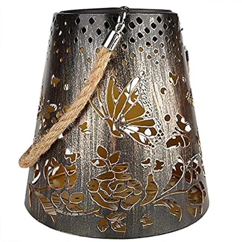 

Solar Lanterns Outdoor Waterproof Butterfly Hanging Solar Lanterns Metal Garden Decor Solar Lanterns For Yard Tree Fence