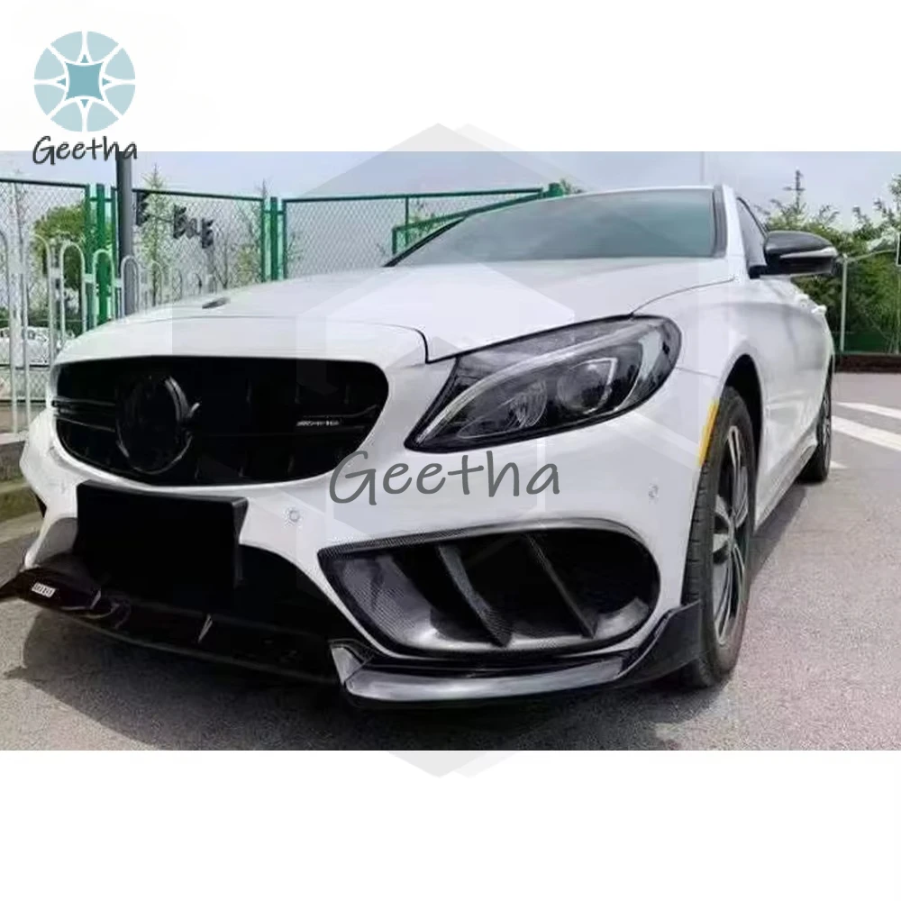 C-Class W205 Комплект воздуховодов в стиле BRS из углеродного волокна для Mercedes Benz C200 C260