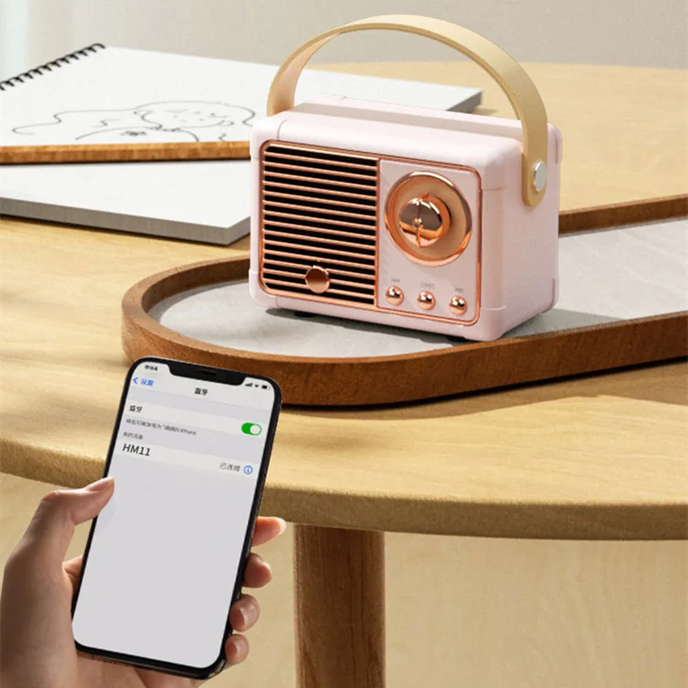 Винтажная Bluetooth-Колонка HM11 портативный мини-динамик с USB для улицы U-диск TF-карта FM
