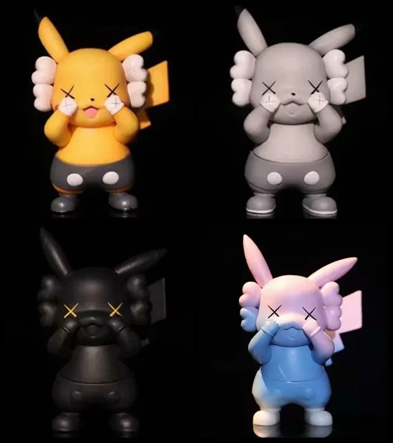 10CM Pikachu Japanese Pvc Anime Character Cute Hand Decoration Sesame Street Trend Series Doll Children Toy BirthdayGift