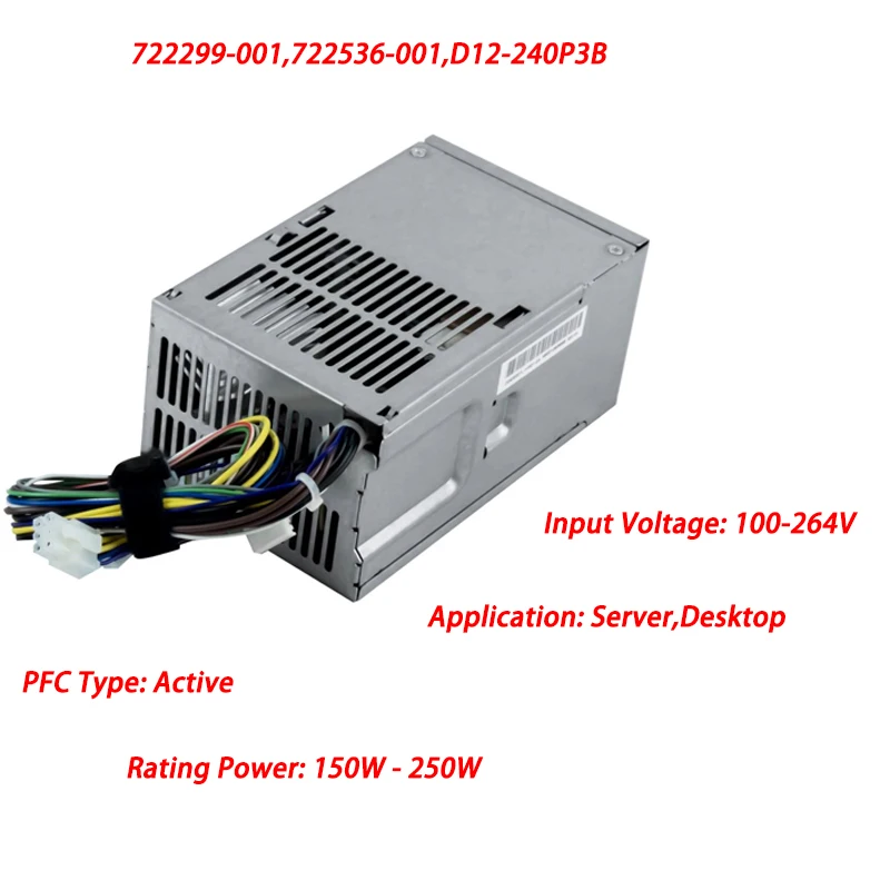 Блок питания 240 Вт для сервера 722299-001 722536-001 фотосессия 400 600 G1 G2 SFF игровой пк