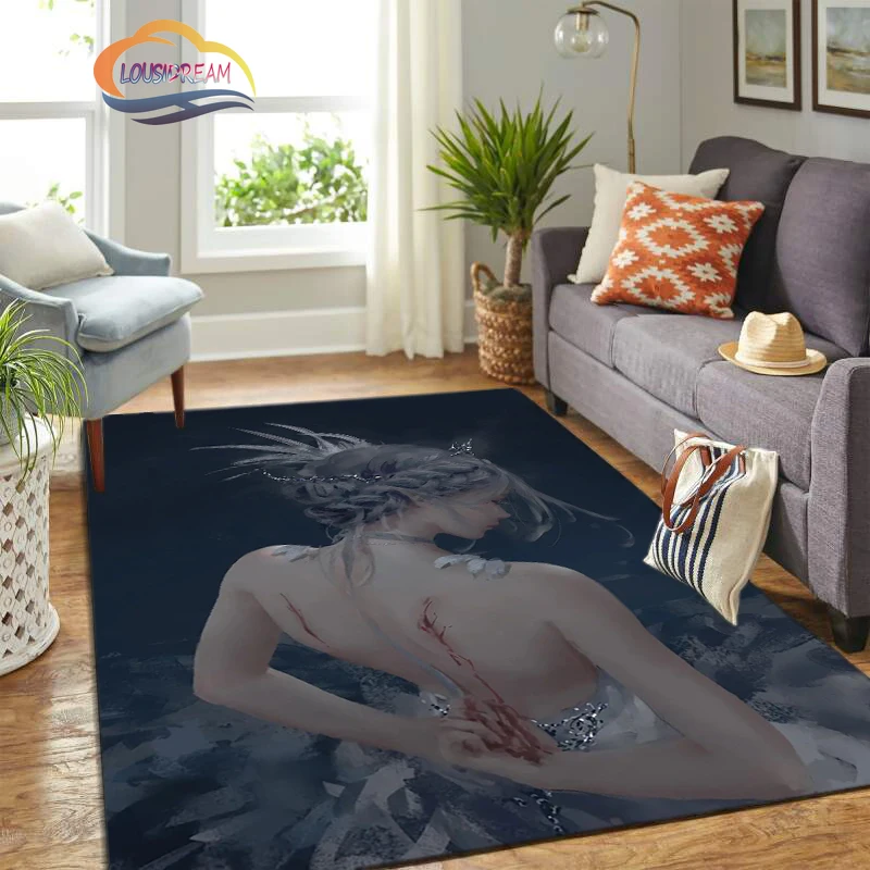 

Ghost Blade by wolp carpet and rug -Sexy Ancient style anime girl rug Large area decorative pad in living room Girl Gift