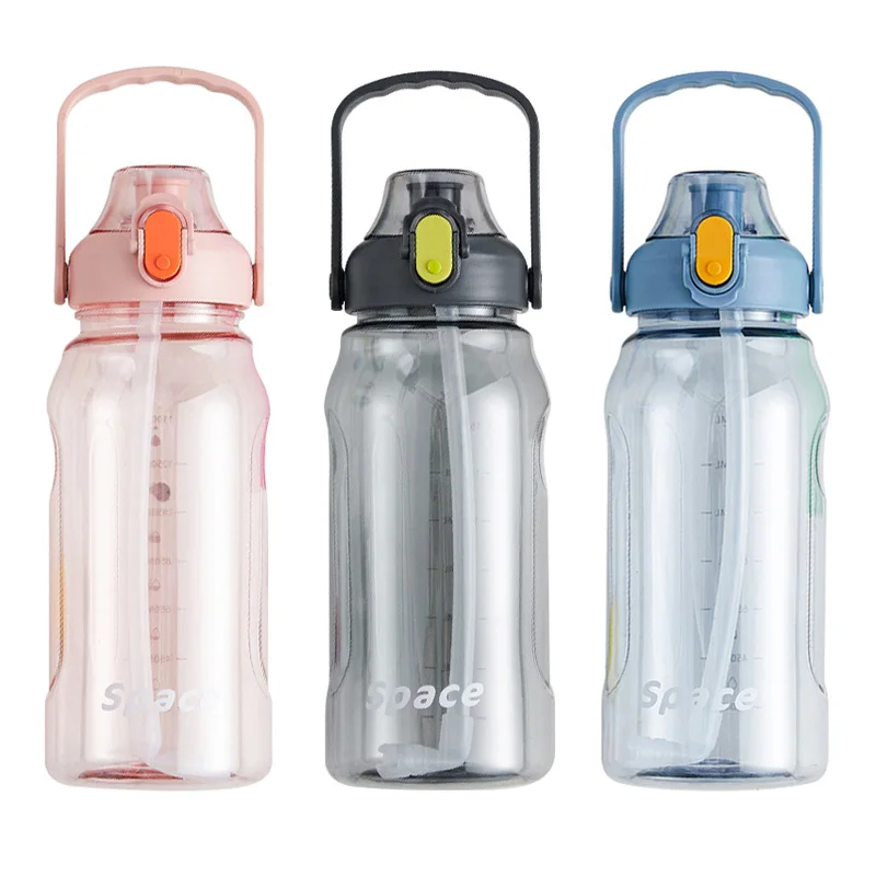 

Sports Water Bottle Outdoor Fitness Plastic Kettle with Straw Large Capacity Water Cup Portable Drinking Cup botella de agua