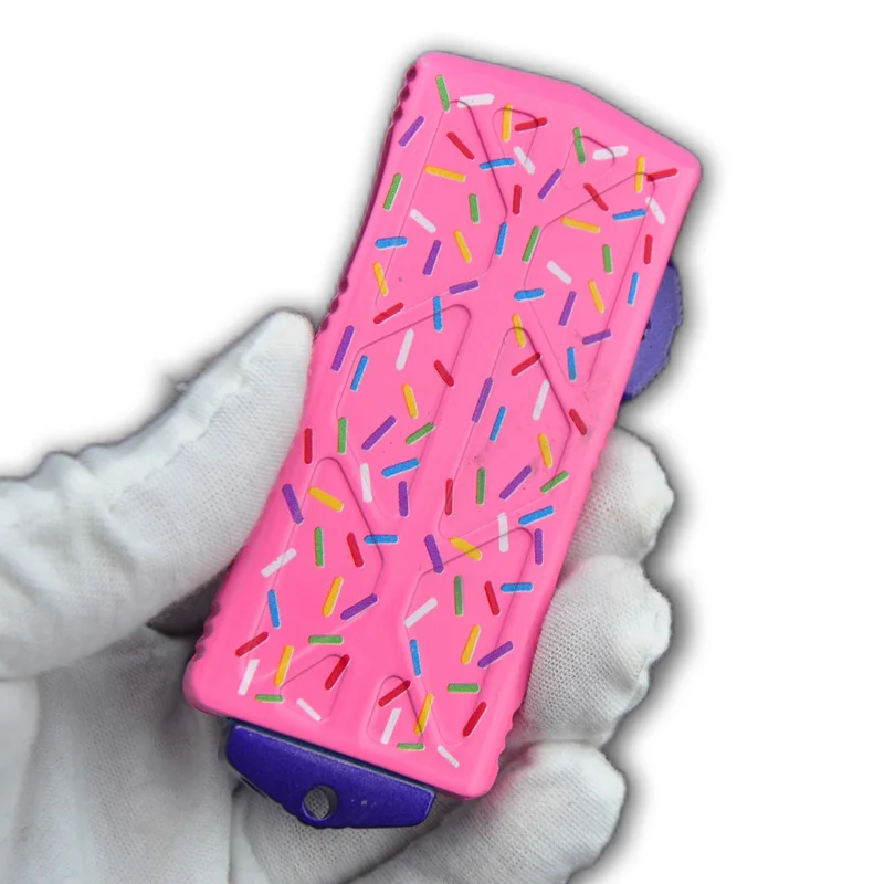 Тактический карманный нож Exocet Micro OTF TechKnife Dessert Warrior Donut Pink EXO