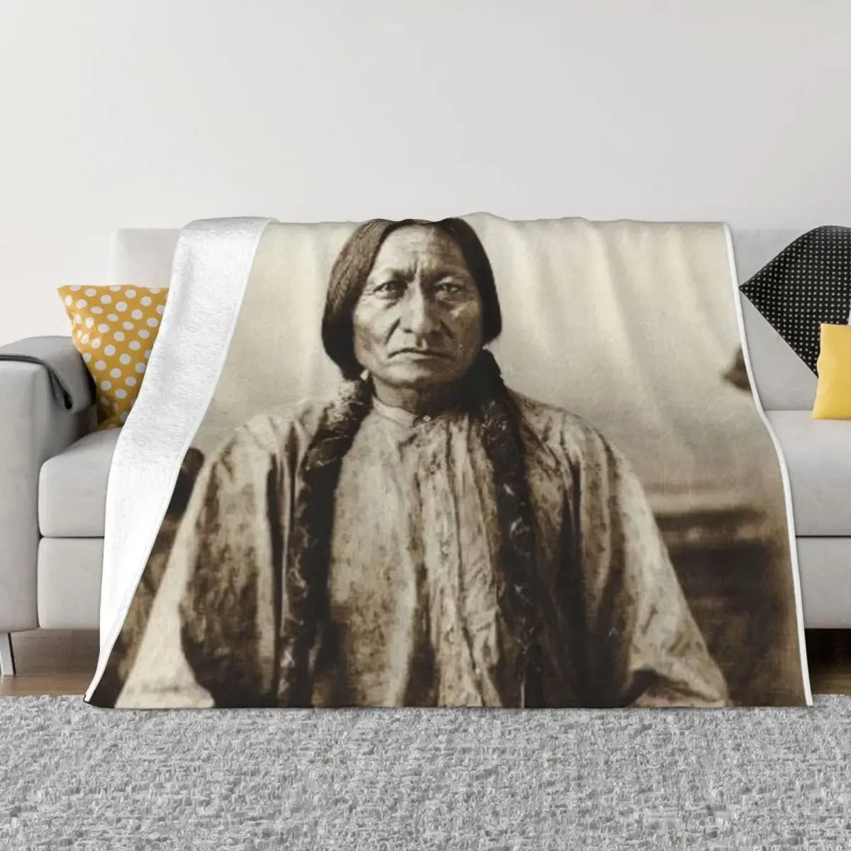 Сидячий бык-хункпапа Лакота плед одеяло Рождественское украшение одеяла и