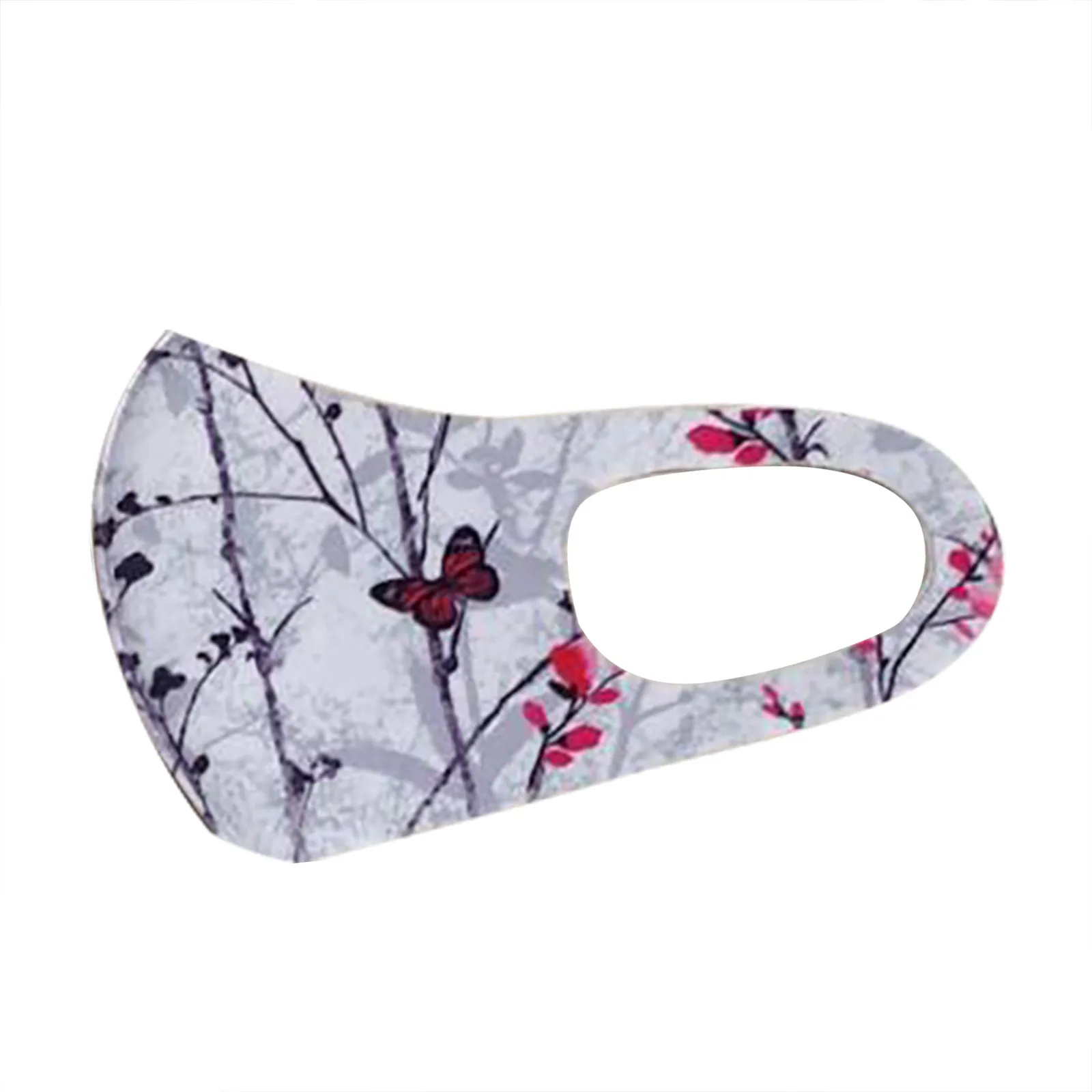 1 шт. дышащая шелковая маска с принтом бабочек |