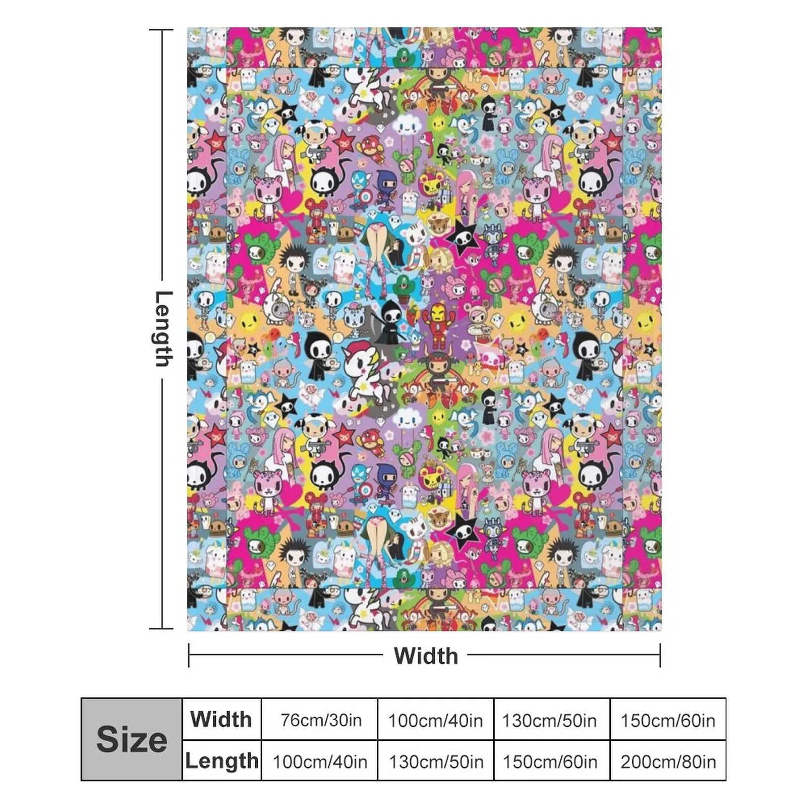 Донателла и его друзья единороги мофия коллаборация мультфильмы аниме чиби плед