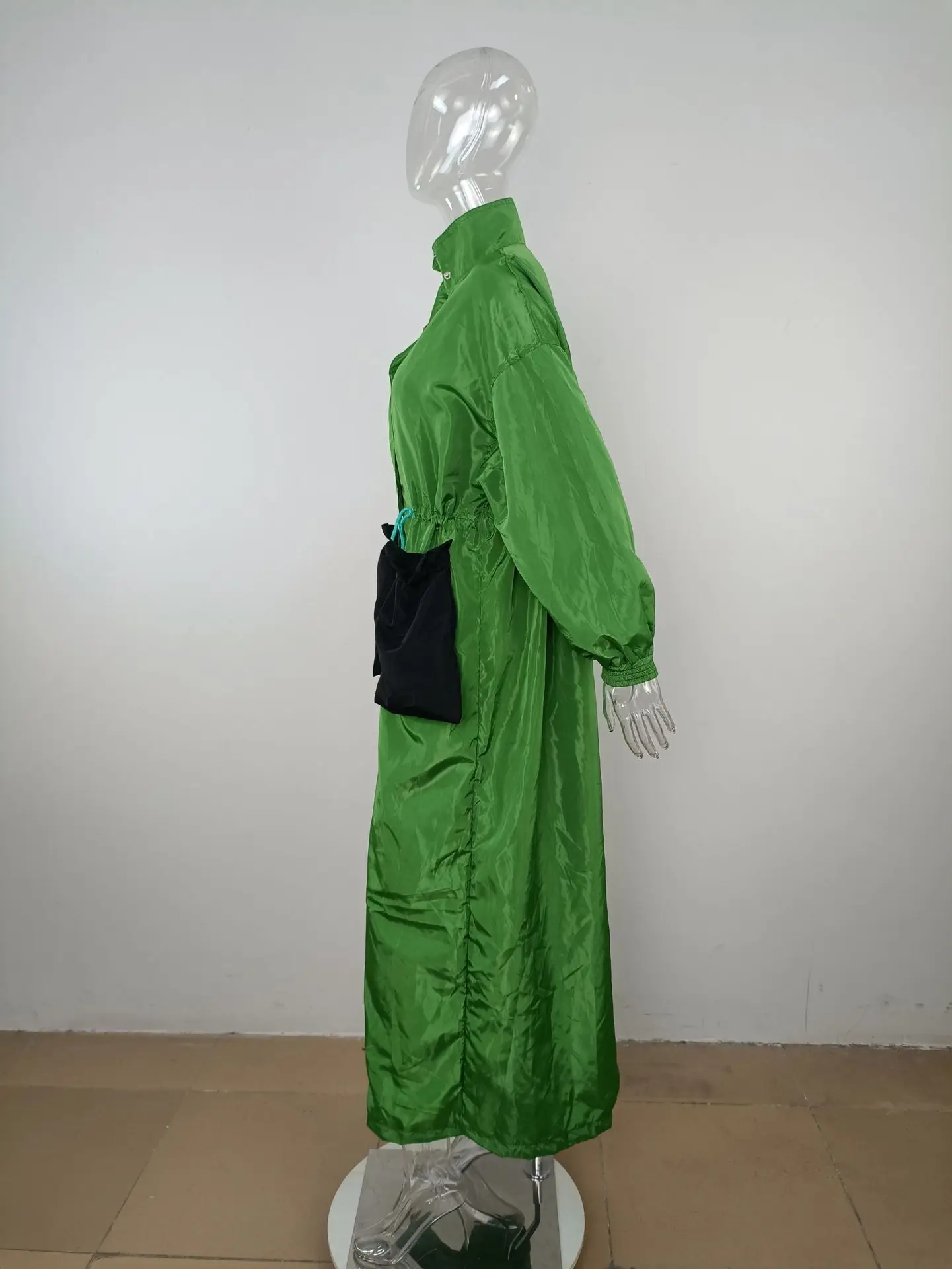 Новое поступление 2023 однотонное платье Felyn с отложным воротником и длинным