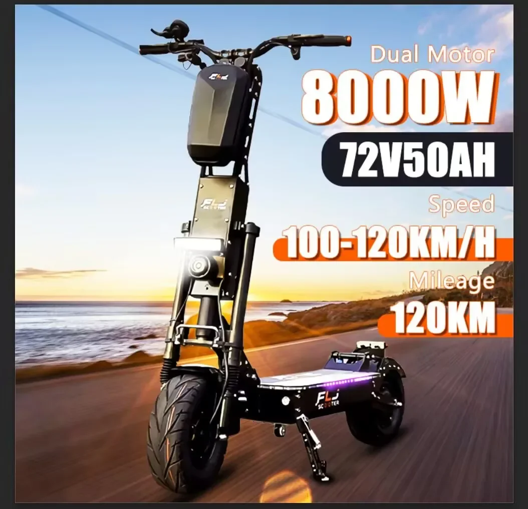 Электрический скутер 2024, 72 В, 8000 Вт, дальность действия 90-150 км ...