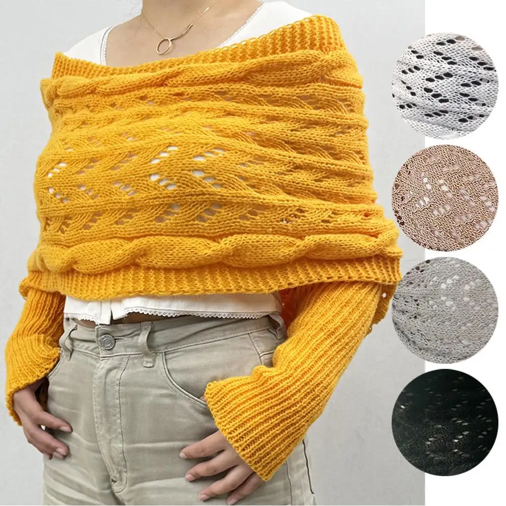 Новинка 2025 года вязаная крючком шаль модная модель шарф вязаные длинные шарфы