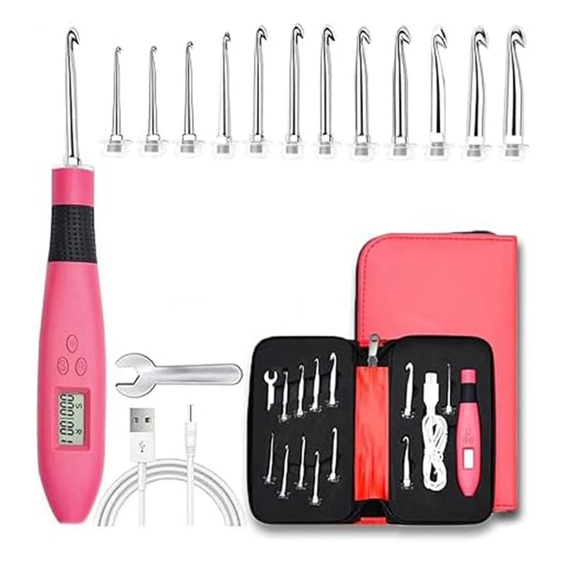 

1 Set Counting Crochet Set Numbers LED Number Crochet Set Crochet Hooks Bulk For Knitting
