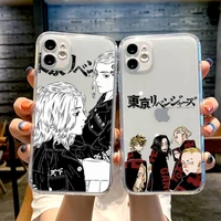 tokyo revengers avengers manjiro sano japan anime phone case for iphone 13 12 11 8 7 plus mini x xs xr pro max transparent soft