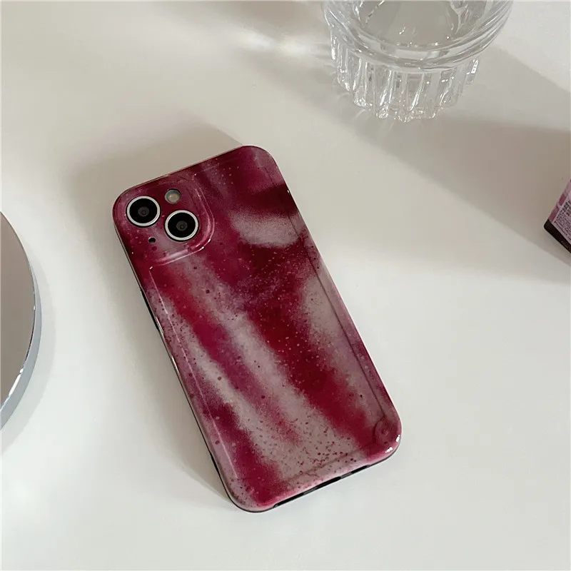 

Universe starry sky oil painting art Retro Phone Case For iPhone 13 11 12 Pro Max Xs Max XR X 7 8 Plus case Cute Cartoon Cover