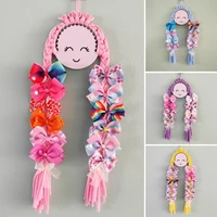ins braid doll baby hair clips holder girls hairpin hairband storage organizer kids roon decoration ornament wall hanging pendan