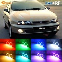for fiat marea 185 1996 2002 rf remote bluetooth compatible app multi color ultra bright rgb led angel eyes kit halo rings light