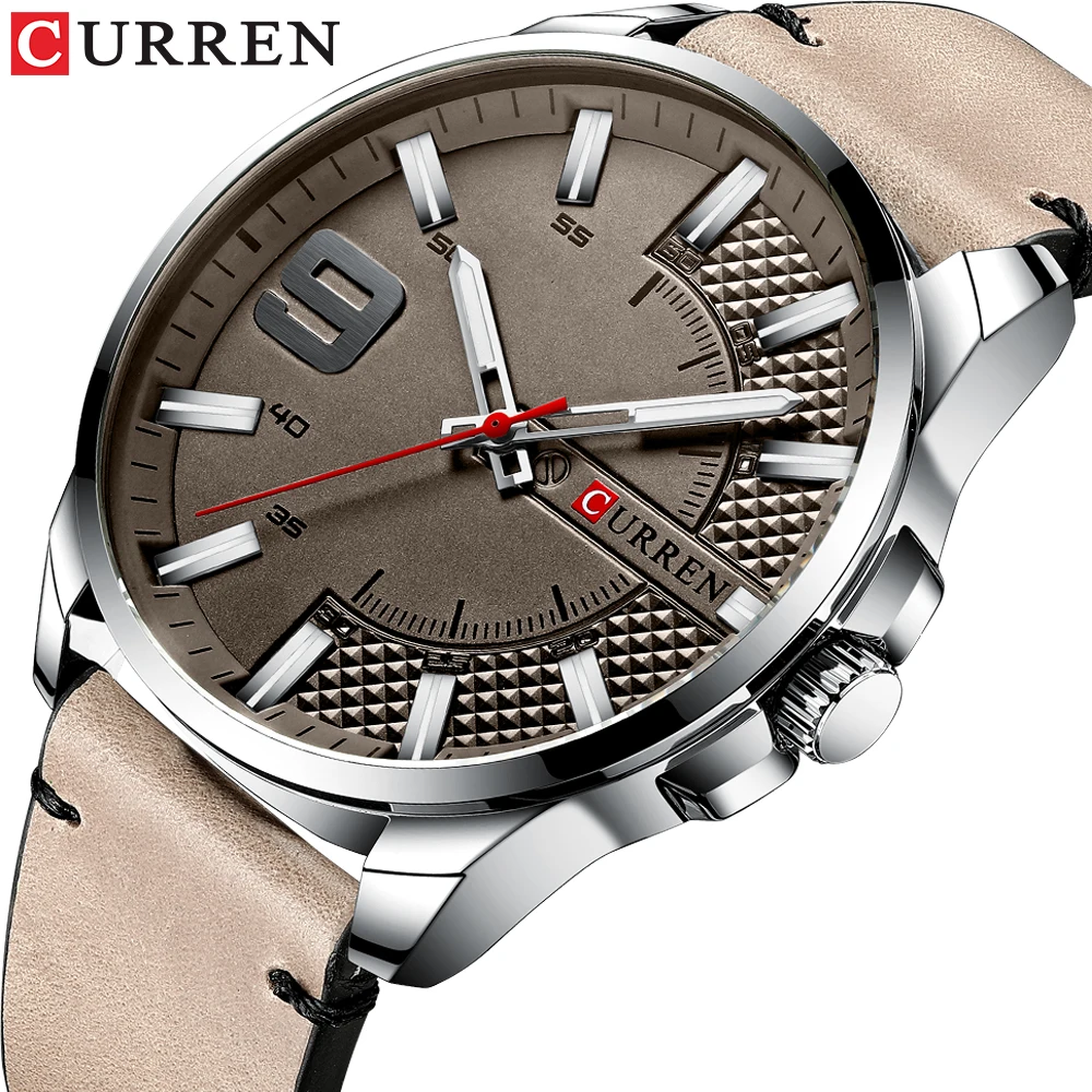 

CURREN Casual Sport Watches Man Quartz Wristwatch New Fashion Leather Band Male Watchproof Watch Relog Masculino Luminous Clock