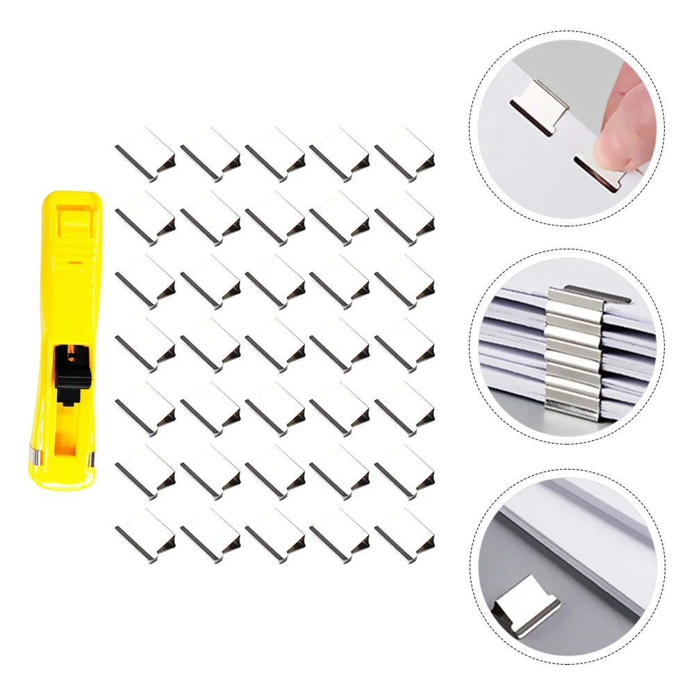 

Spare Clamp Pusher Clear Stapler Fast Clip Dispenser Paper Clipper Abs Document Clippers Office Metal Clips