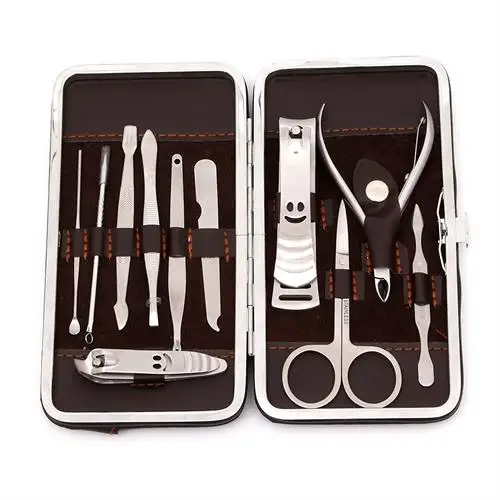

KaktüsKedi 11 Piece Bag Stainless Manicure Kit Eyelash Curler Gift Home Hotel Barber Barber nail clipper tweezer hand care