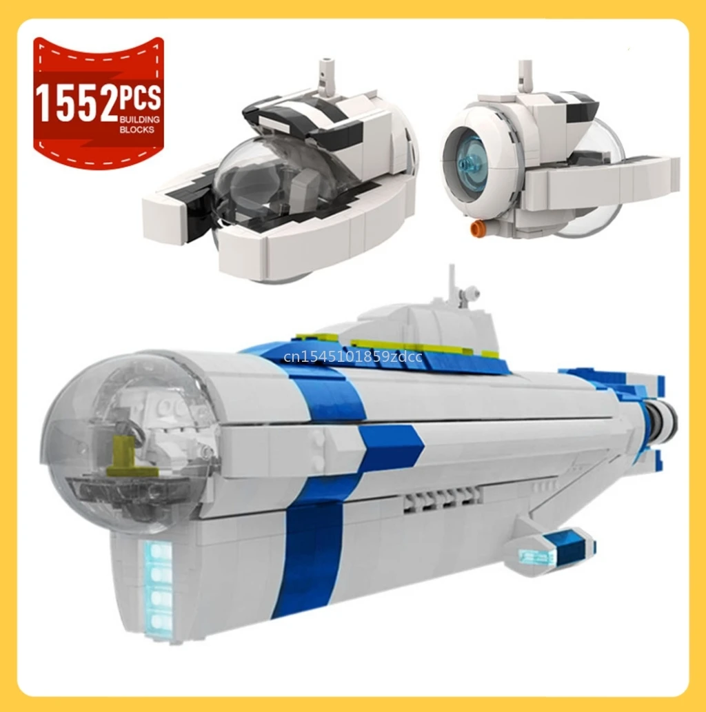 

1552 шт., Детский конструктор MOC Cyclops, подводный комплект